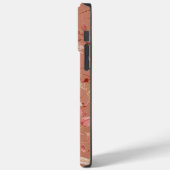 Elegante roze esthetische achtergrond bloemig Case-Mate iPhone case (Achterkant / Links)