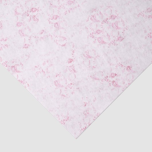 Elegante roze filigraan Minimal Rough Luxe Tissuepapier (Detail)
