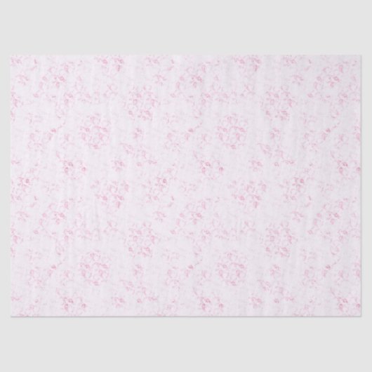 Elegante roze filigraan Minimal Rough Luxe Tissuepapier (Voorkant)