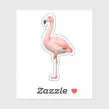Elegante Roze Flamingo Die-Cut Vinyl Sticker