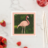 Elegante roze flamingo servet (Insitu)