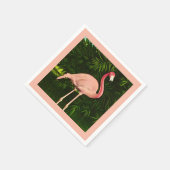 Elegante roze flamingo servet (Hoek)