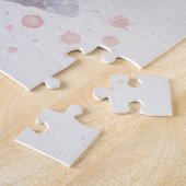 Elegante Roze Flamingo staand in Waterverf Legpuzzel (Zijkant)