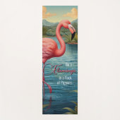 Elegante roze flamingo tropisch paradijs lagune yogamat (Voorkant)