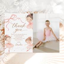 Elegante Roze Flirterige Ballerina Verjaardagsfoto