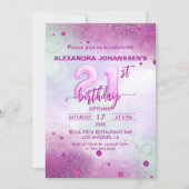 Elegante Roze Folie Ballonnen 21e Verjaardag Kaart (Voorkant)