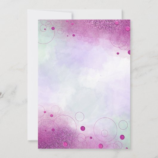 Elegante Roze Folie Ballonnen 21e Verjaardag Kaart (Achterkant)