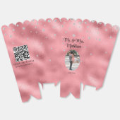 Elegante Roze Folie & Diamant Bruiloft Popcorn Bedankdoosjes (Ongevouwen)