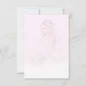 Elegante Roze Foto Bruidsfeest Bedankt (Achterkant)