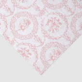 Elegante roze gegraveerde bloemmedailles en swags tissuepapier (Detail)