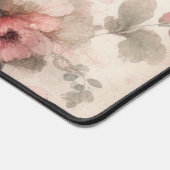 Elegante roze geïnspireerde bloemen bureaumat (Hoek)