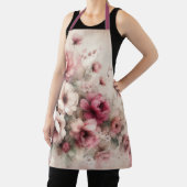 Elegante roze  geïnspireerde bloemen schort (Insitu)