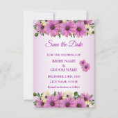 Elegante Roze Gele Bloemige Rustieke Save The Date (Voorkant)