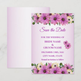 Elegante Roze Gele Bloemige Rustieke Save The Date