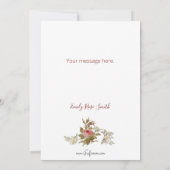 Elegante roze & gele rozen op roze achtergrond notitiekaartje (Achterkant)