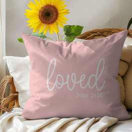 Elegante Roze Geliefd Citaat Worp Kussen