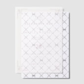 Elegante Roze Geometrische Bruiloft Vellum Uitnodigingen (Offset (Uitnodiging))