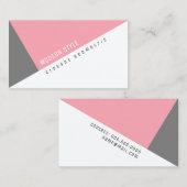 elegante roze geometrische moderne stijl visitekaartje (Voorkant / Achterkant)