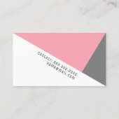elegante roze geometrische moderne stijl visitekaartje (Achterkant)