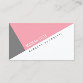 elegante roze geometrische moderne stijl visitekaartje