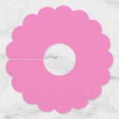 Elegante roze gepersonaliseerde namen wijnglas lab wijnglaslabel (Achterkant)