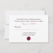 Elegante Roze Gerbera Madelief Bruiloft RSVP Kaart (Achterkant)