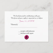 Elegante Roze Gerbera-Madelief Bruiloft RSVP Kaart (Achterkant)