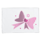 Elegante Roze Gestreepte Boog met Sterren Kussen H Kussensloop (Voorkant-Rechts)