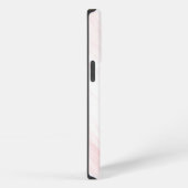 Elegante Roze Gestructureerde Marmer iPhone Hoesje (Rechterkant)