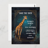 Elegante Roze Giraffe bruiloft uitnodiging foto (Voorkant / Achterkant)