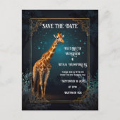 Elegante Roze Giraffe bruiloft uitnodiging foto (Voorkant)