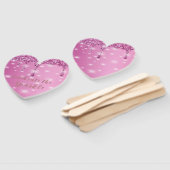 Elegante Roze Glitter Drip Bachelorette Handwaaier (Niet-gemonteerd)