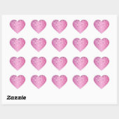 Elegante Roze Glitter Drip Hart Sticker (Vel)