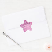 Elegante Roze Glitter Drip Ster Sticker (Envelop)