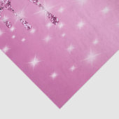 Elegante Roze Glitter Drip Tissuepapier (Detail)
