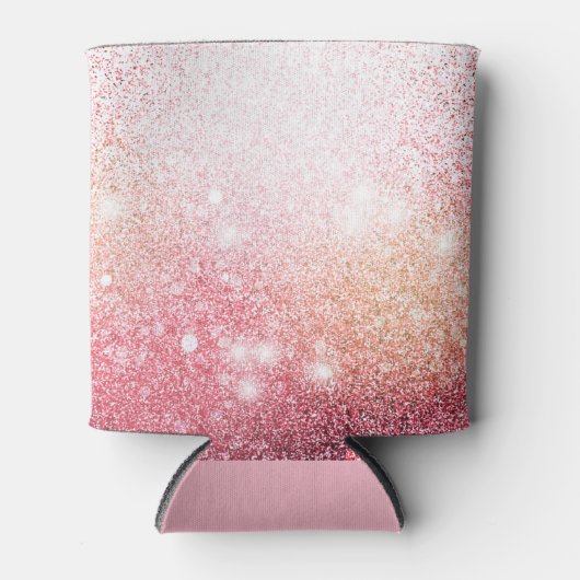 Elegante roze Glitter glinstering Blikjeskoeler (Voorkant)