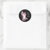 Elegante roze glitter hoge hak schoen ronde sticker (Tas)