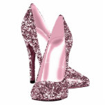 Elegante roze glitter hoge hak schoenen staand fotobeeldje<br><div class="desc">Elegante roze glitter hoge hak schoen foto sculptuur. U kunt uw stijl, grootte, hoeveelheid en producttype kiezen door de knop Aanpassen te kiezen om te beginnen. Let op - alle design die u op Zazzle vindt, zijn gedrukte afbeeldingen zonder echte glitter, juwelen, bogen, verhoogde, in reliëf gemaakte of toegevoegde delen...</div>