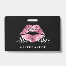 Elegante Roze Glitter Kus Make-up Artiest 
