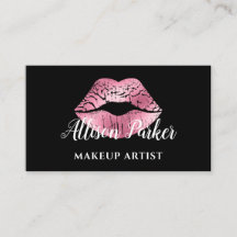 Elegante Roze Glitter Kus Make-up Artiest