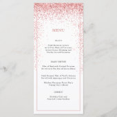 Elegante roze glitter speciale gelegenheid menu (Voorkant)