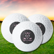 Elegante Roze Golfclub Witte Strikken Aangepaste V