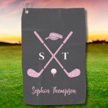 Elegante Roze Golfclub Witte Strikken Aangepaste V