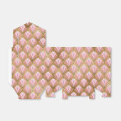 Elegante Roze Goud Art Deco Vintage Patroon Bedankdoosjes (Uitgevouwen)