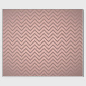 Elegante Roze Goud Chic Faux Metallic Chevron Cadeaupapier (Vlak)