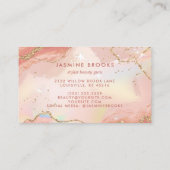 Elegante Roze Goud Glitter Visitekaartje (Achterkant)