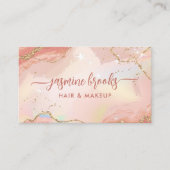 Elegante Roze Goud Glitter Visitekaartje (Voorkant)