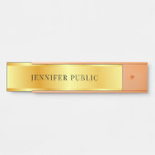 Elegante Roze Goud Moderne Nepgoud Sjabloon Deurbordje (Voorkant)