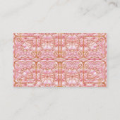 Elegante Roze, Goud, Pear & Wedding behuizing kaar Informatiekaartje (Achterkant)