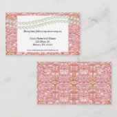 Elegante Roze, Goud, Pear & Wedding behuizing kaar Informatiekaartje (Voorkant / Achterkant)